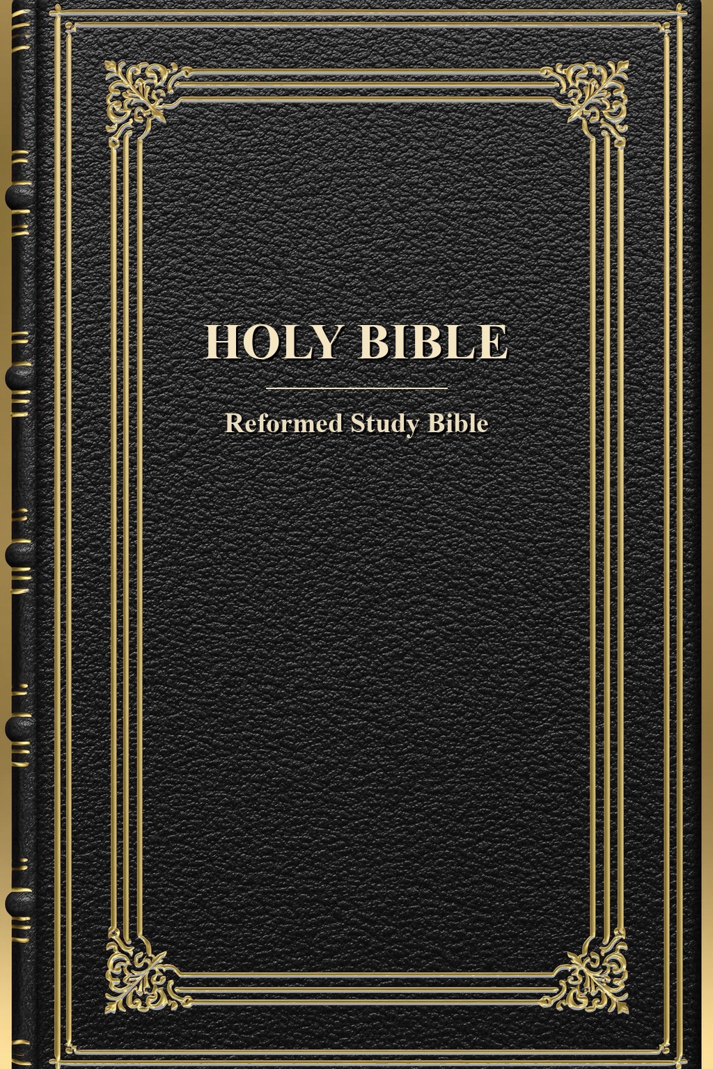 Reformed Study Bible cover — beadline in black